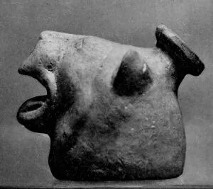 FIGURE VASE, ARYBALLOS (EAST GREEK, SAMIAN, PLASTIC)