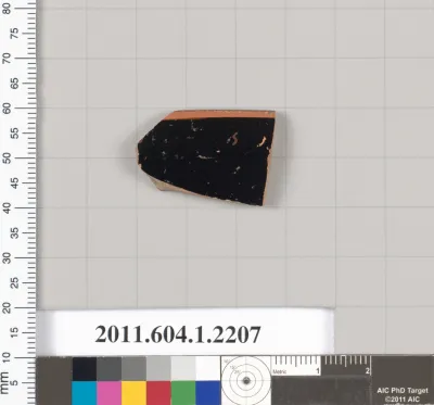 Terracotta rim fragment of a kylix (drinking cup)