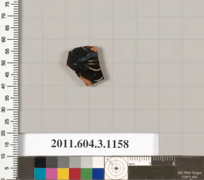 Terracotta fragment of a mastoid (drinking cup with narrow base) or a kyathos (cup-shaped ladle)