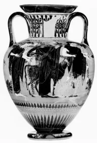 AMPHORA, NECK (ATHENIAN, BLACK-FIGURE)