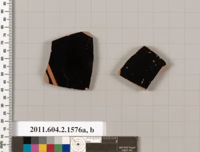 Terracotta fragments of skyphoi (deep drinking cups)