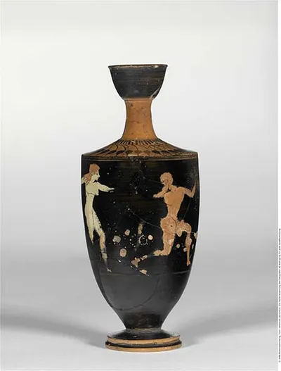 Attische Lekythos in Six-Technik