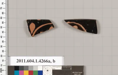 Terracotta rim fragments of kylikes (drinking cups)