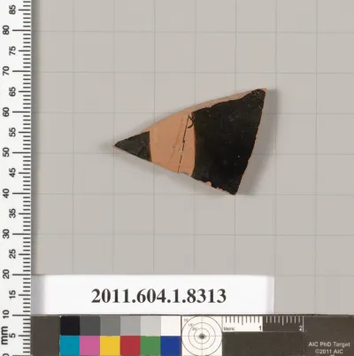 Terracotta fragment of a kylix (drinking cup)