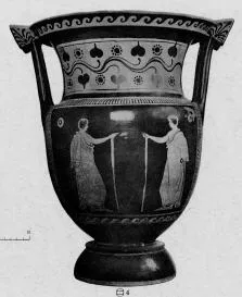 KRATER, COLUMN (SOUTH ITALIAN, APULIAN, RED-FIGURE)