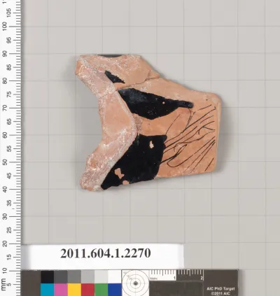 Terracotta rim fragment of a kylix (drinking cup)