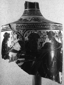 LEKYTHOS, FRAGMENT (ATHENIAN, BLACK-FIGURE)
