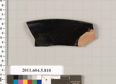 Terracotta rim fragment of a kylix (drinking cup)