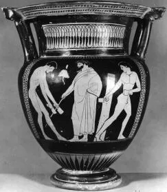 KRATER, COLUMN (ATHENIAN, RED-FIGURE)
