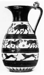 OLPE (PROTOCORINTHIAN, BLACK-FIGURE)
