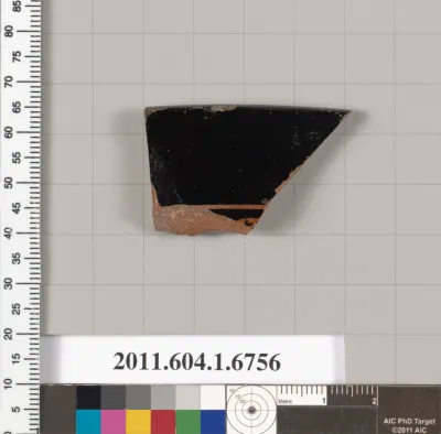 Terracotta rim fragment of a kylix (drinking cup)