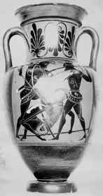 AMPHORA, NECK (ATHENIAN, BLACK-FIGURE)
