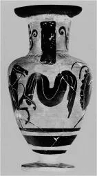AMPHORA, NECK (EUBOEAN, BLACK-FIGURE)