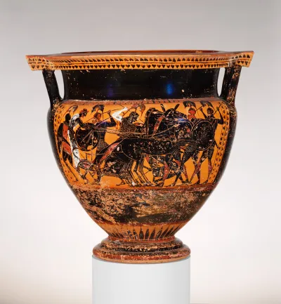 Terracotta column-krater (bowl for mixing wine and water)