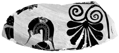 One Fragment from a Set of Fragments of an Attic Black-Figure Neck Amphora.