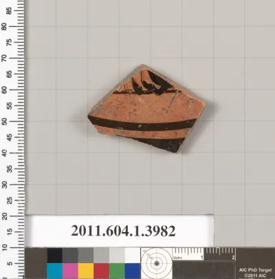 Terracotta fragment of a kylix (drinking cup)