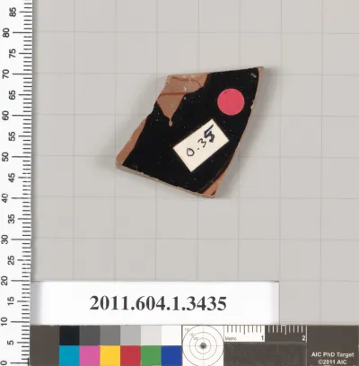 Terracotta fragment of a kylix (drinking cup)