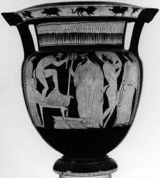 KRATER, COLUMN (ATHENIAN, RED-FIGURE)