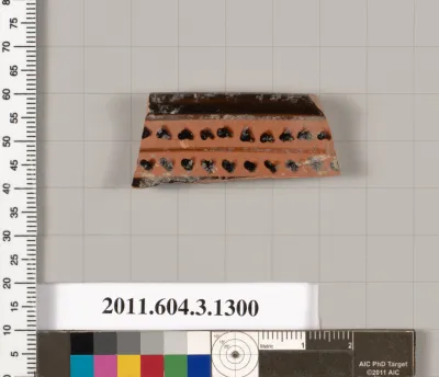 Terracotta rim fragment of a skyphos (deep drinking cup)