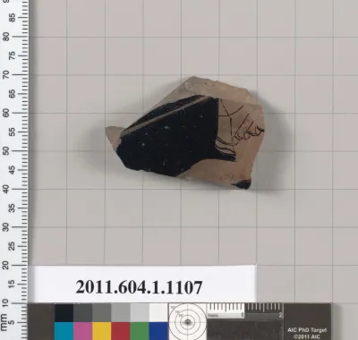 Terracotta fragment of a kylix (drinking cup)