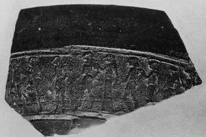 CHALICE, FRAGMENT (ETRUSCAN, BUCCHERO)