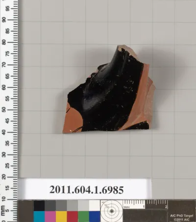 Terracotta fragment of a kylix (drinking cup)