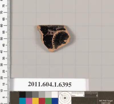 Terracotta rim fragment of a kylix (drinking cup)