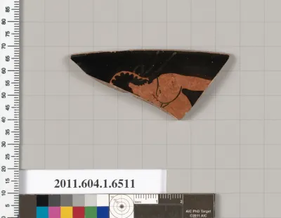 Terracotta rim fragment of a kylix (drinking cup)
