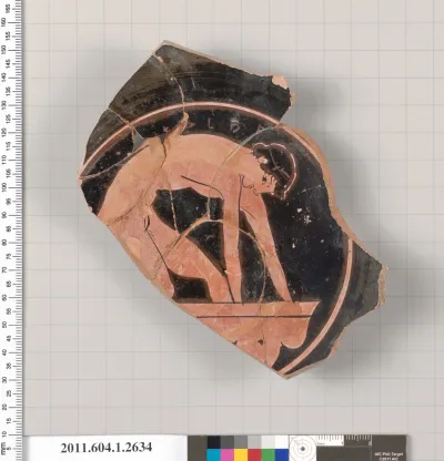 Terracotta fragment of a kylix (drinking cup)