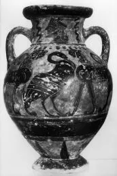 AMPHORA, NECK (ATHENIAN, BLACK-FIGURE)
