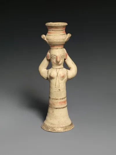 Terracotta woman carrying a jar