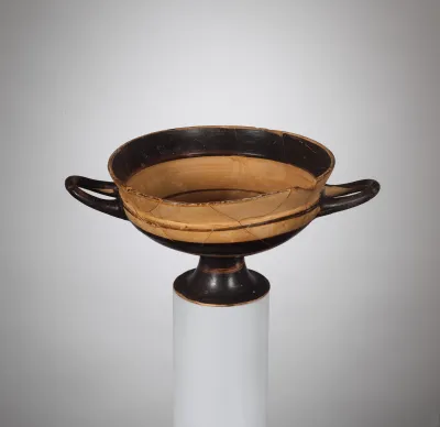 Terracotta kylix (drinking cup)
