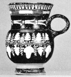 MUG (SOUTH ITALIAN, GNATHIAN, BLACK GLAZE)