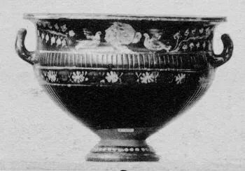 KRATER (SOUTH ITALIAN, GNATHIAN, BLACK GLAZE)