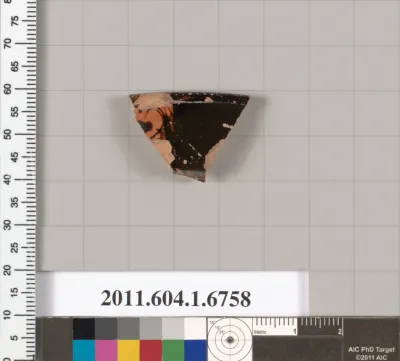 Terracotta rim fragment of a kylix (drinking cup)