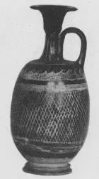 LEKYTHOS, SQUAT (SOUTH ITALIAN, GNATHIAN, BLACK GLAZE)