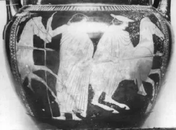 KRATER, COLUMN (ATHENIAN, RED-FIGURE)