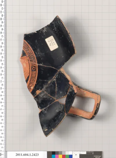 Terracotta fragment of a kylix (drinking cup)