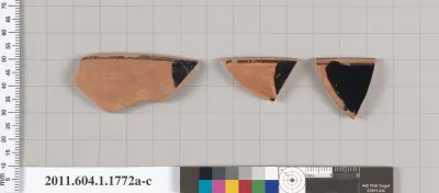 Terracotta rim fragments of kylikes(drinking cups)