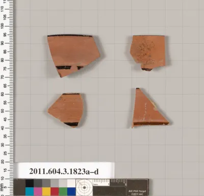 Terracotta rim fragments of kylikes: Lip cup (drinking cup)