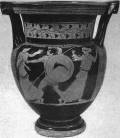 KRATER, COLUMN (ATHENIAN, RED-FIGURE)