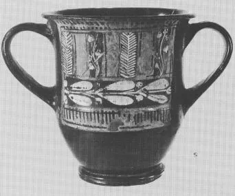 KANTHAROS, FRAGMENT (ATHENIAN, RED-FIGURE)