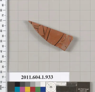 Terracotta fragment of a kylix (drinking cup)