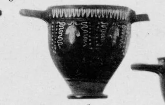 SKYPHOS (SOUTH ITALIAN, GNATHIAN, BLACK GLAZE)