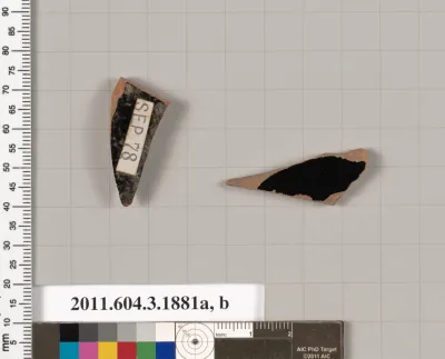 Terracotta fragments of kylikes: Lip or band cups (drinking cups)
