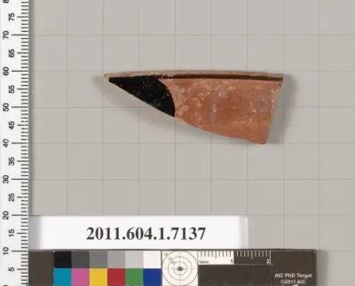 Terracotta fragment of a kylix (drinking cup)
