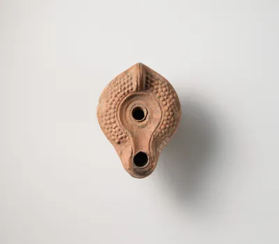 Terracotta oil lamp