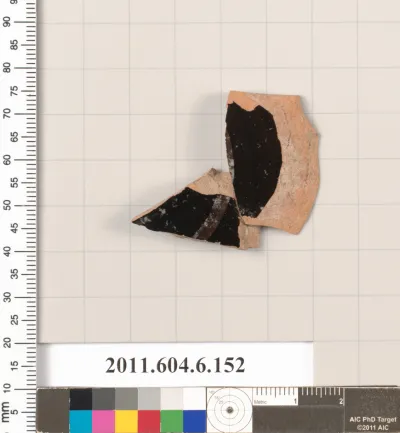 Terracotta fragment of a closed shape