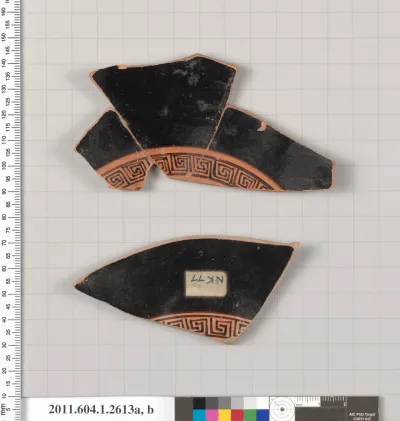 Terracotta fragments of kylikes (drinking cups)