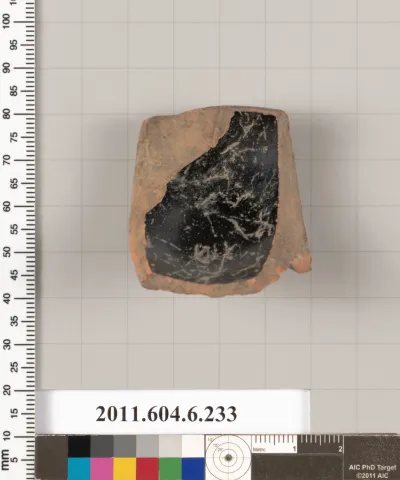 Terracotta fragment of a salt cellar?